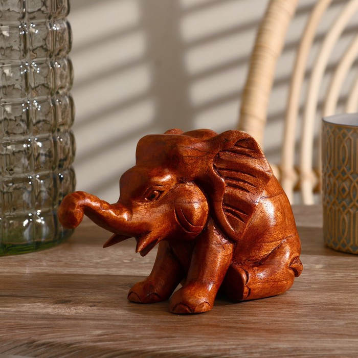 Сувенир «Слоник», 16×11×8 см, дерево - Фото 1