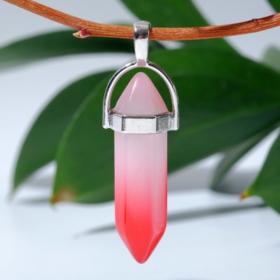 Подвеска маятник, сфера «Агат ярко-розовый»