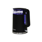 Чайник электрический Oursson EK1732W/BL, пластик, колба стекло, 1.7 л, 2200 Вт, чёрный - фото 51334682