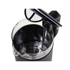 Чайник электрический Oursson EK1732W/BL, пластик, колба стекло, 1.7 л, 2200 Вт, чёрный - фото 51334683