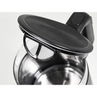 Чайник электрический Oursson EK1732W/BL, пластик, колба стекло, 1.7 л, 2200 Вт, чёрный - фото 51334684