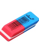 Ластик комбинированный красно-синий скошенный малый 39×15×6 мм (штрихкод на штуке) - Фото 4