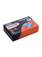 Ластик комбинированный красно-синий скошенный малый 39×15×6 мм (штрихкод на штуке) - Фото 6