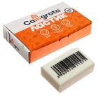 Ластик прямоугольный белый в пленке (штрихкод на штуке) - Фото 5