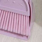 Щётка для пола с совком Доляна «Китти»: щётка 14×50 см, совок 16×13×38 см, цвет розовый - Фото 4