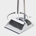 Щётка для пола Raccoon: совок 28×27×89 см, щётка 23×94 см, белая - Фото 2