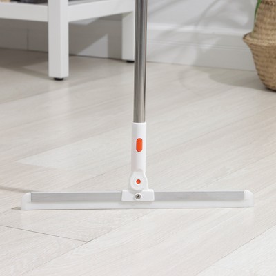 Водосгон для пола, силиконовый поворотный сгон 37 см, черенок из нержавеющей стали 70-115 см