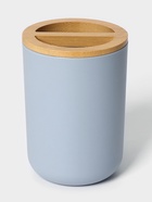 Аксессуары для ванной SAVANNA «Вуди», 6 предметов, мыльница, дозатор, 2 стакана, ёршик, ведро, голубые - Фото 6