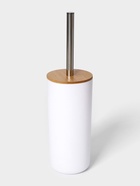 Аксессуары для ванной SAVANNA «Вуди», 6 предметов, мыльница, дозатор, 2 стакана, ёршик, ведро, белые - Фото 9