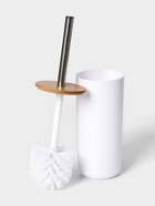 Аксессуары для ванной SAVANNA «Вуди», 6 предметов, мыльница, дозатор, 2 стакана, ёршик, ведро, белые - Фото 10