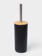 Аксессуары для ванной комнаты SAVANNA «Вуди», 6 предметов, мыльница, дозатор, 2 стакана, ёршик, ведро, чёрные - Фото 3