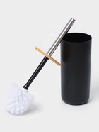 Аксессуары для ванной комнаты SAVANNA «Вуди», 6 предметов, мыльница, дозатор, 2 стакана, ёршик, ведро, чёрные - Фото 4