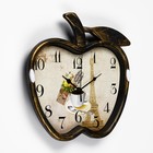 Часы настенные, серия: Кухня, "Яблоко", дискретный ход, 26 х 25.5 см, АА, бронзовый - Фото 2