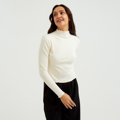 Водолазка женская MINAKU: Basic line, цвет экрю, размер 42