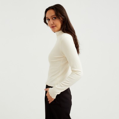 Водолазка женская MINAKU: Basic line, размер 46, цвет экрю