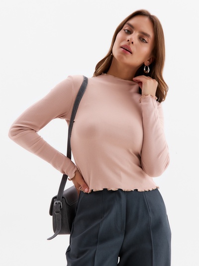 Водолазка женская MINAKU: Basic line, размер 44, светло-бежевая