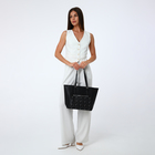 Сумка женская на молнии David Jones, цвет чёрный - фото 25478129