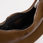 Сумка-багет на молнии David Jones, наружный карман, цвет коричневый - Фото 3