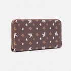 Кошелёк женский на молнии, цвет коричневый - фото 21494956