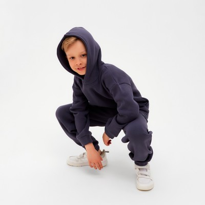 Костюм для мальчика (худи, брюки) MINAKU: Basic Line KIDS, серый, рост 104 см
