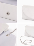 Сумка-клатч на магните, длинная цепь, цвет белый - Фото 3