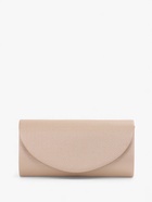 Сумка-клатч вечерняя на магните, на серебристой цепочке, бежевая - Фото 2