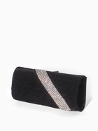 Клатч, отдел на клапане, длинная цепь, цвет чёрный - фото 809356824