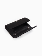 Сумка-клатч вечерняя на магните, на длинной цепочке, с серебристой вставкой, чёрная - фото 119617958