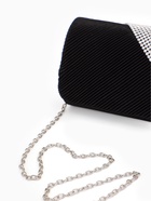 Клатч, отдел на клапане, длинная цепь, цвет чёрный - фото 809356822