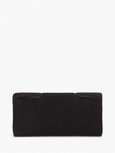 Сумка-клатч женская на магните, на длинной цепочке, чёрная