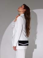 Сумка-клатч женская вечерняя на магните, на цепочке, со стразами, чёрная - фото 119617988