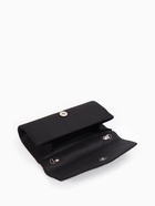 Сумка-клатч женская вечерняя на магните, на цепочке, со стразами, чёрная - фото 119617980