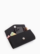 Сумка-клатч женская вечерняя на магните, на цепочке, со стразами, чёрная 7135504