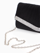 Сумка-клатч женская вечерняя на магните, на цепочке, со стразами, чёрная 7135504