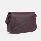 Сумка-мессенджер на клапане, цвет бежевый/коричневый - фото 24336848