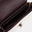 Сумка-мессенджер на клапане, цвет бежевый/коричневый - фото 24336849