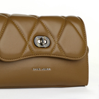 Сумка-мессенджер на клапане David Jones, наружный карман, регулируемый ремень, цвет оливковый - фото 24117219