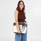 Сумка женская на молнии David Jones, цвет бежевый/коричневый 7166388