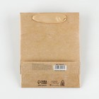 Пакет подарочный ламинированный, упаковка, «Крафтовый», S 12 х 15 х 5.5 см - Фото 4