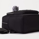Рюкзак городской из текстиля на молнии, 2 наружных кармана, цвет чёрный - Фото 3