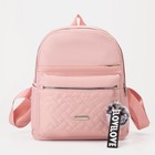 Рюкзак городской из текстиля, 2 наружных кармана, 4 кармана, цвет розовый - фото 3743901