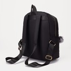 Рюкзак молодёжный на молнии из текстиля, 2 кармана, цвет чёрный - Фото 2