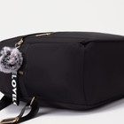 Рюкзак молодёжный на молнии из текстиля, 2 кармана, цвет чёрный - Фото 3