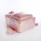Рюкзак школьный на молнии из текстиля, цвет розовый - фото 11919470