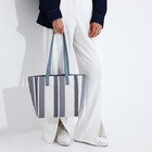 Сумка жен Оливи, 45*14*29, отд на молнии, голубой/белый - фото 805297924 Сумка жен Оливи, 45*14*29, отд на молнии, голубой/белый - фото 805297924