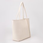 Сумка женская на молнии, цвет белый - фото 21495446