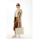 Сумка женская на молнии, цвет белый - фото 21495448