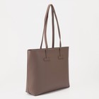 Сумка-шопер на молнии, цвет тёмно-бежевый - Фото 2