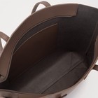 Сумка-шопер на молнии, цвет тёмно-бежевый - Фото 3