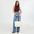 Сумка женская на молнии, цвет белый 7373423